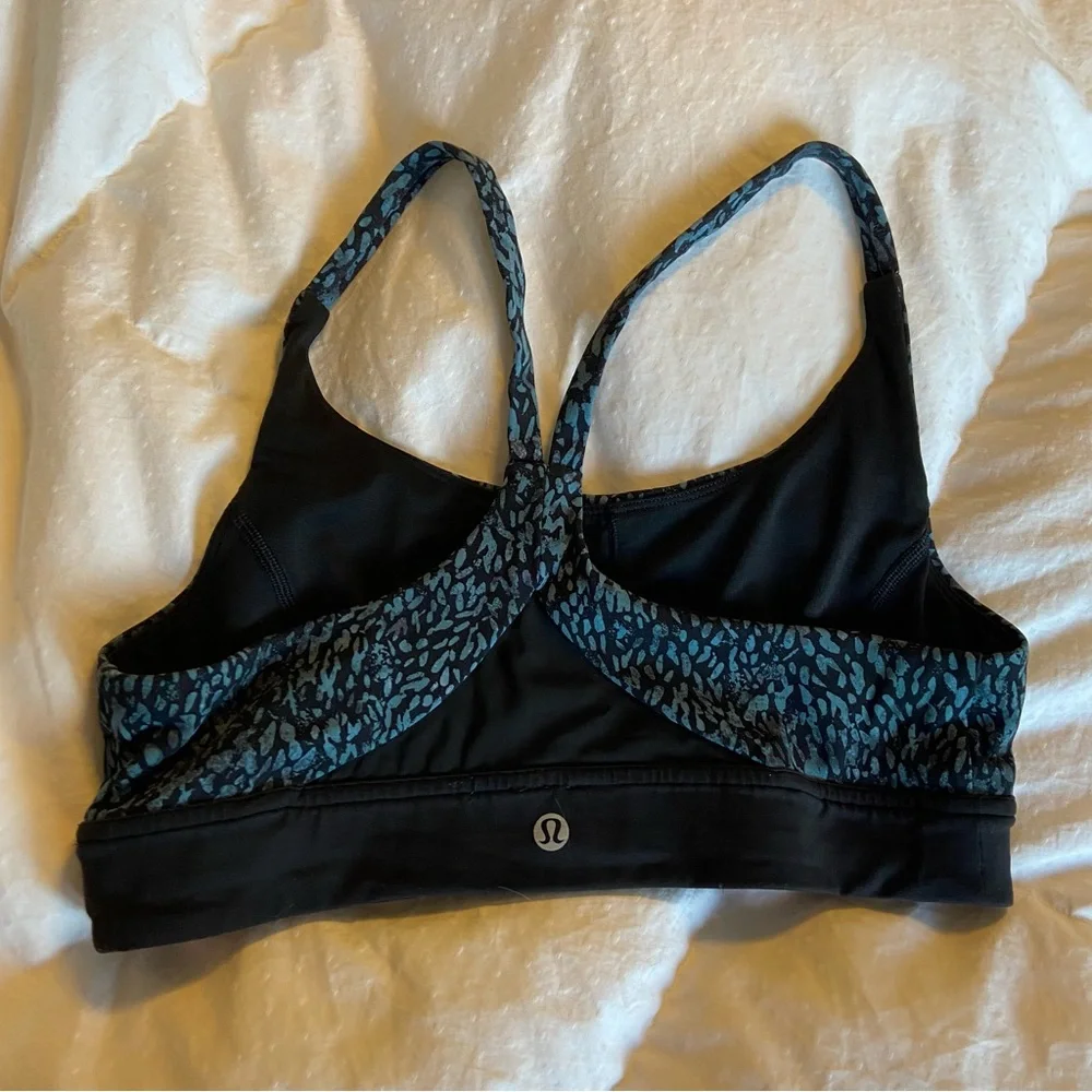 Lululemon Train Times Bra Illuminate Multi Black/Black 8 - Picture 2 of 5